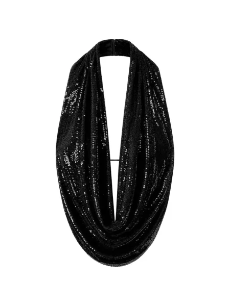 Top Amazuìn cu paiete asimetric negru