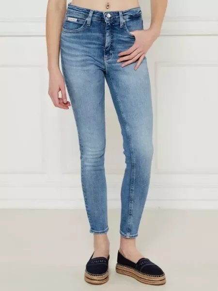 Calvin Klein Jeans Blugi | Super Skinny fit | high rise albastru