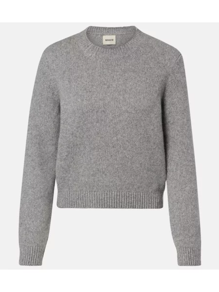 Pulover Khaite din cașmir gri