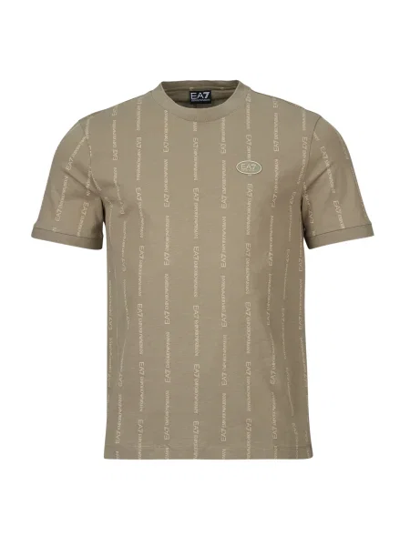 Grafic tricou Emporio Armani Ea7 cu imagine bej