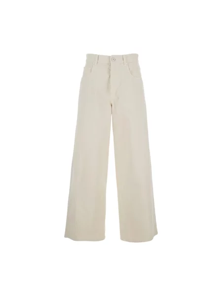 Szerokie jeansy Brunello Cucinelli białe
