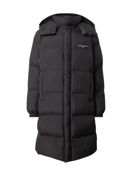 ARMANI EXCHANGE Zimní kabát černá bílá