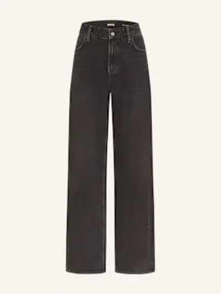 Boss Jeansy Boyfriend Crossroad schwarz czarne