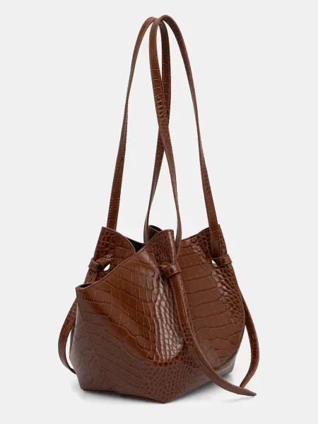 Geantă shopper Yuzefi din piele maro