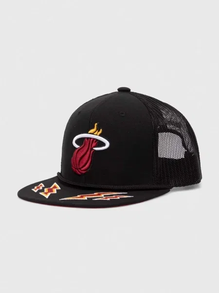 Шапка с козирка Mitchell&Ness NBA MIAMI HEAT с апликация черно
