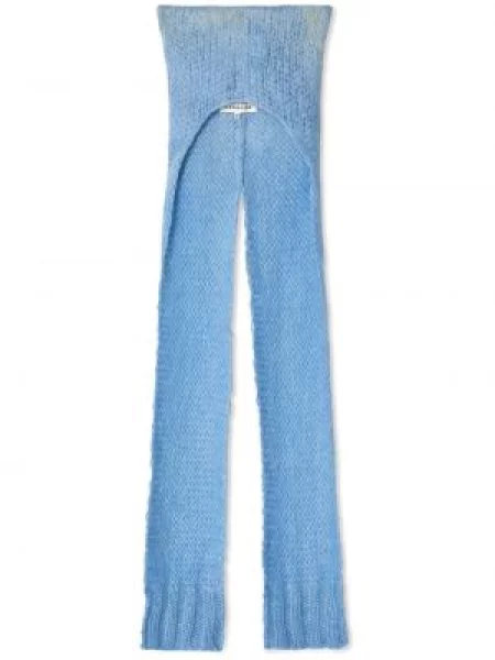 Fular Maison Margiela tricotate albastru