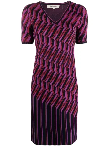 Rochie Dvf Diane Von Furstenberg tricotate de costum violet