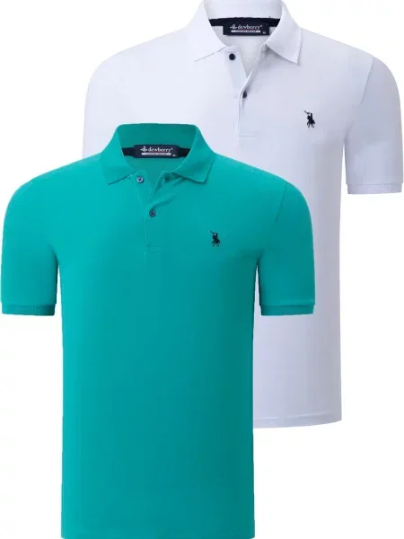 Tricou polo Dewberry alb