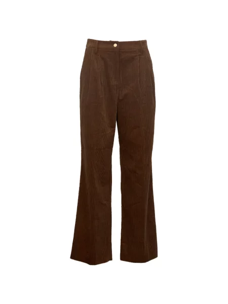 Pantaloni Essentiel Antwerp de catifea cord maro