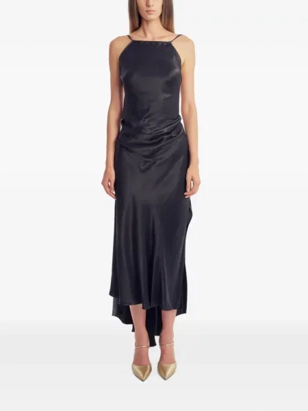 Rochie midi Irina Schrotter asimetrică negru