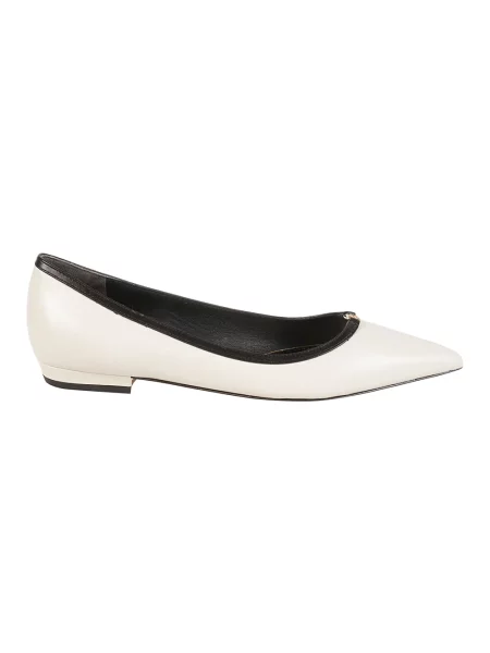 Balerinki Tory Burch skórzane białe