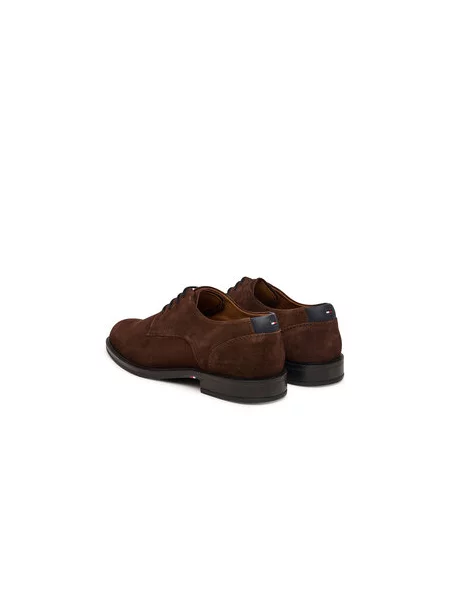 Poltopánky Tommy Hilfiger Corporate Dressy Suede Shoe Tmavo hnedá modrá