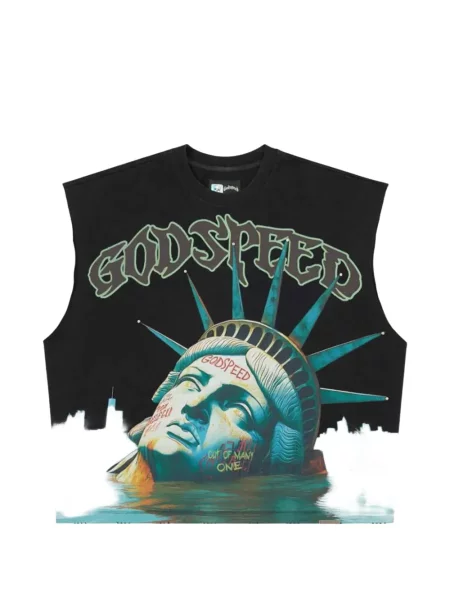 Tricou Godspeed fără mâneci negru