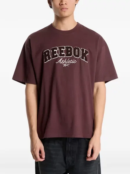 Tricou sport Reebok cu autograf maro