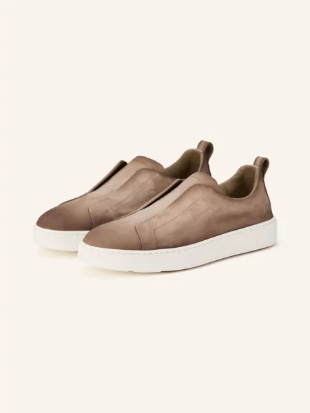 Santoni Slip-On Tenisky Victory černošedá