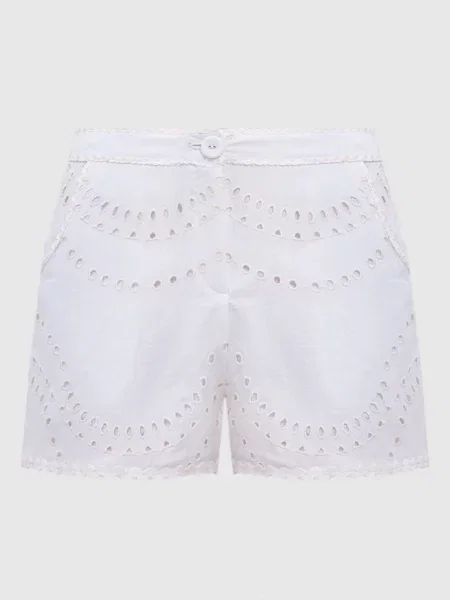 Шорти Drea з льоном з вишивкою Charo Ruiz білі