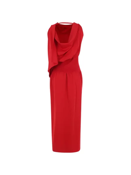 Rochie maxi Cfcl drapată roșu