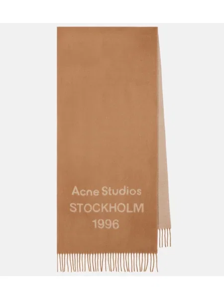 Fular Acne Studios de lână bej