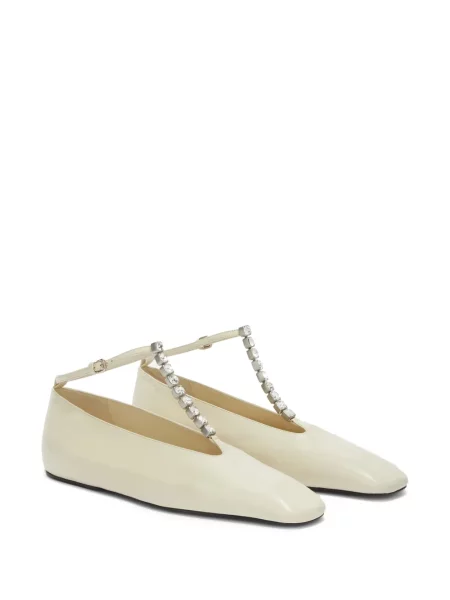 Δερμάτινος μπαλαρίνες Jil Sander λευκό