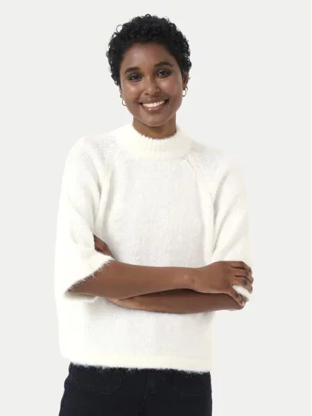 Kaffe Megztinis Emilie Smėlio balta