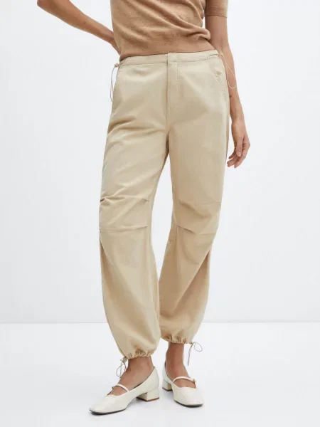 Карго MANGO Parachut бежевий