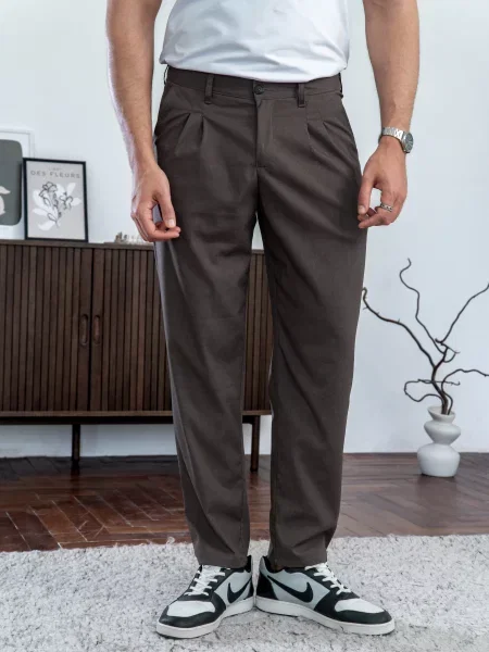 Штани повсякденні TeamV віскоза/поліестер коричневий