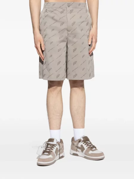 Pantaloni scurți Off-white cu imagine alb