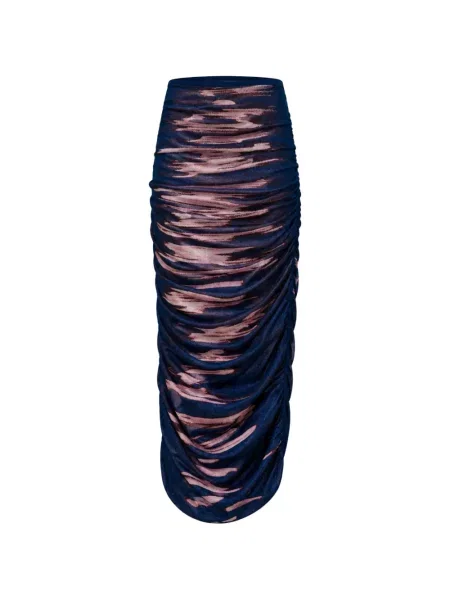 Lung fustă Ph5 cu volane albastru