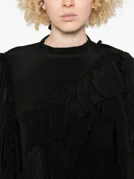 Top Alainpaul cu volane negru