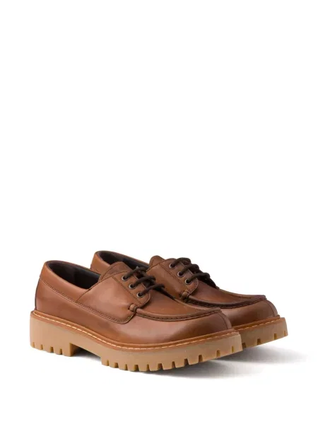 Pantofi loafer Prada din piele maro