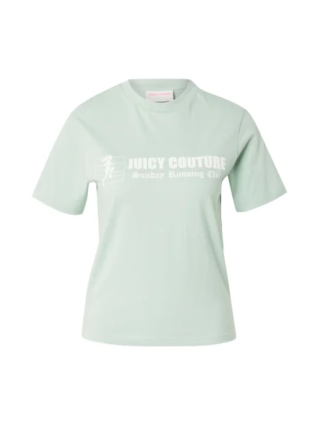 Juicy Couture Tricou The Runner verde deschis alb