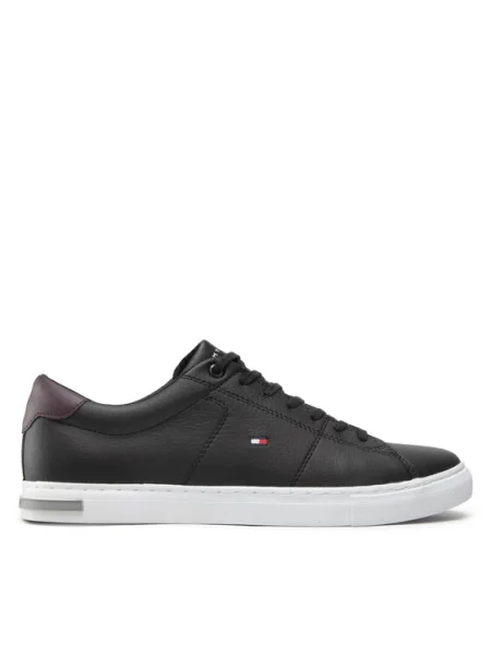 Tommy Hilfiger Сникърси Essential Leather Detail Vulc черен