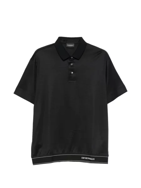 Tricou polo Emporio Armani cu imagine negru