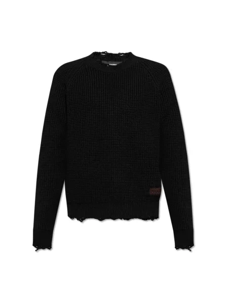 Sweter Dsquared2 wełniany czarny