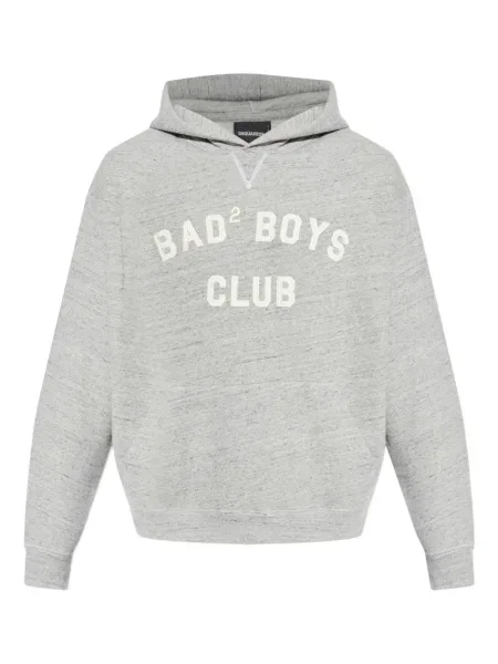 Hanorac cu glugă Dsquared2 cu broderie gri