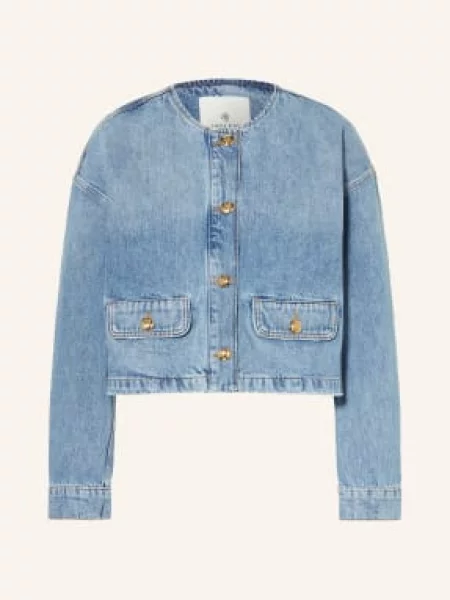 Anine Bing Džínová Bunda Blanche caspian blue washed blue modrá