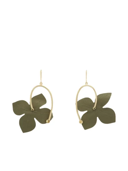 Cercei Marni cu model floral auriu