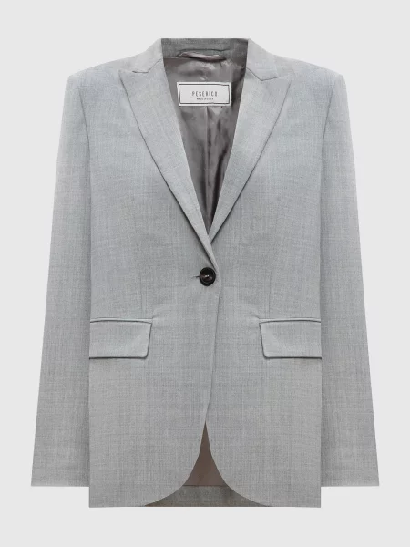 Жакет з вовною Peserico сірий