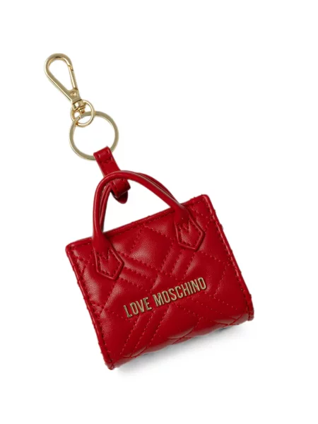 Matlasat colier Love Moschino cu autograf roșu