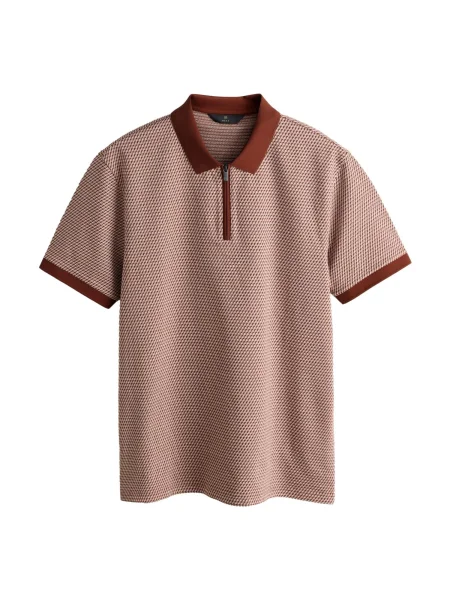 Next Tricou / roșu vin bej