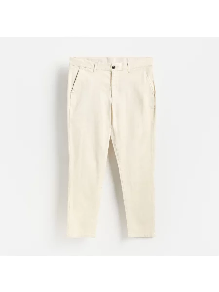 Reserved Chino slim fit nadrág bézs