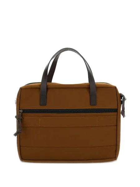 Geantă Filson din țesătură twill cu bretele maro