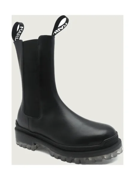 Karl Lagerfeld De piele ghete chelsea BIKER II negru