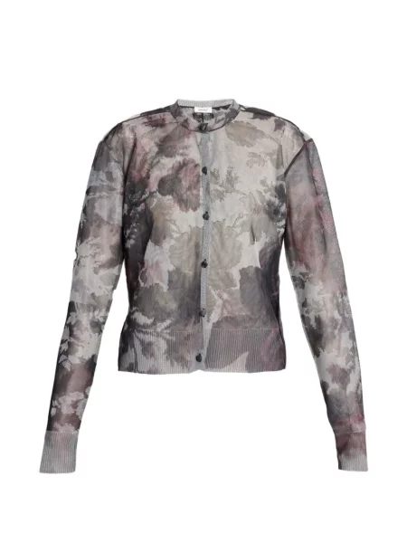 Cardigan Erdem cu model floral gri
