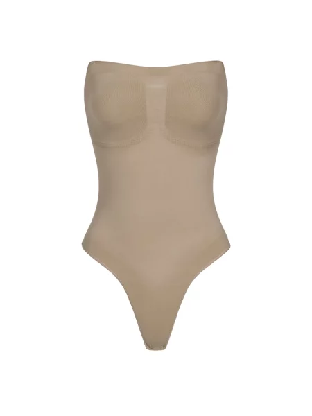Cfab Bodi za oblikovanje Trägerloser Bodysuit Sculpting Shapewear mit String tamno bež