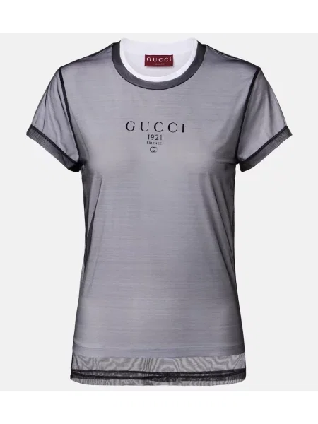 Tricou Gucci din jerseu negru