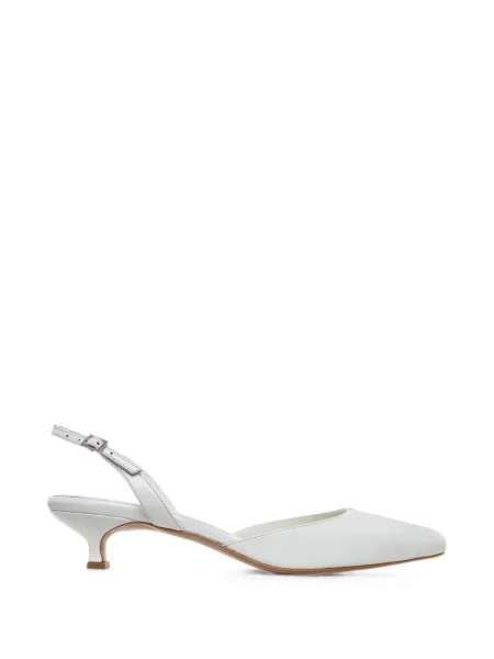 Pantofi cu toc Ginissima slingback alb