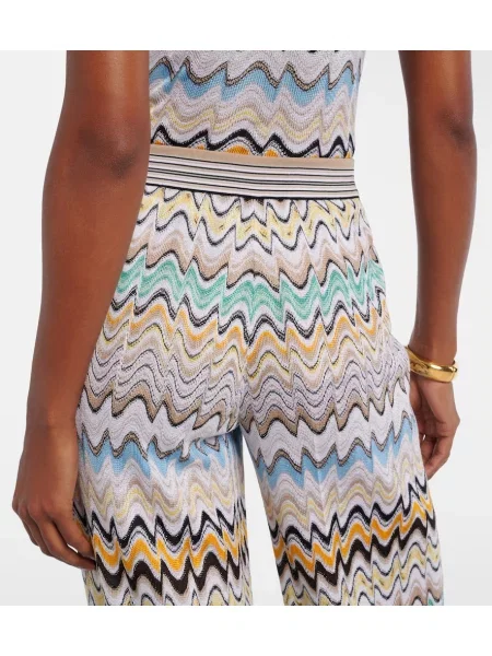Pantaloni Missoni cu talie înaltă