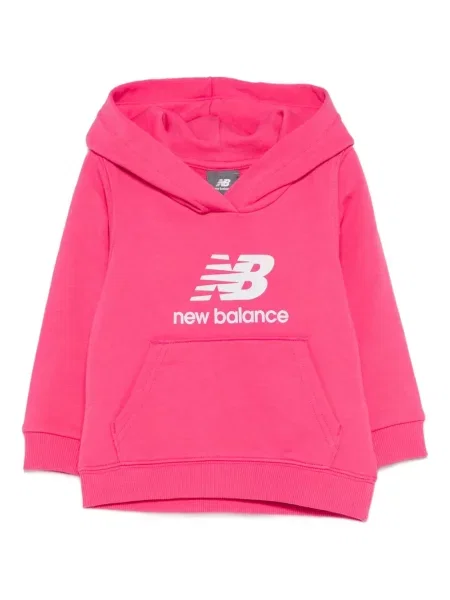 Bluza z kapturem dziecięca New Balance różowa