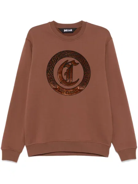 Hanorac Just Cavalli cu broderie maro